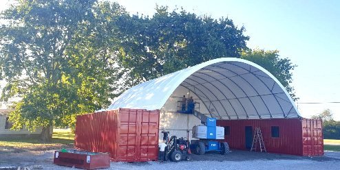 Container canopy installed in Arizona