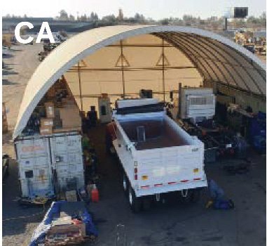 Container canopy installed in California