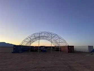 Container canopy installed in Colorado