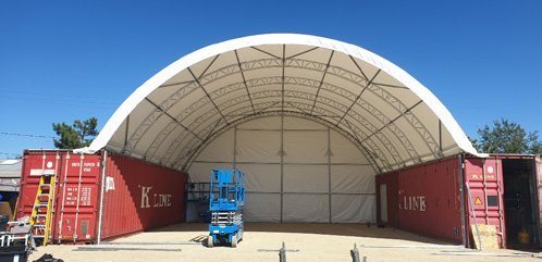 Container canopy installed in Illinois