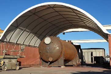 Container canopy installed in Nevada